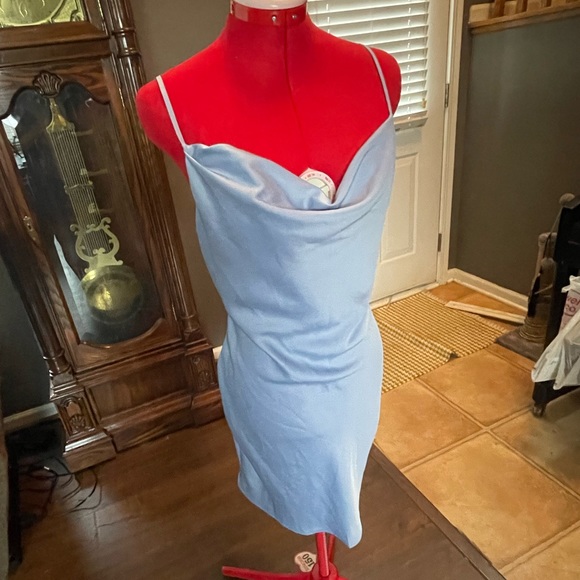 Sky Blue Urban Outfitters Slip Dress Size L Good Condition! - Picture 10 of 11